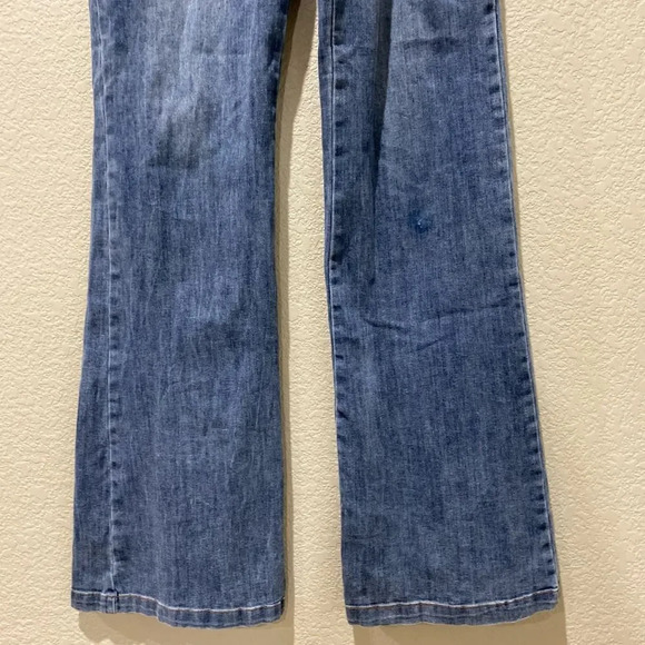I AM GIA Drew Pants Denim Jeans Straight Leg Size Small Cut Out Waist - Picture 9 of 13